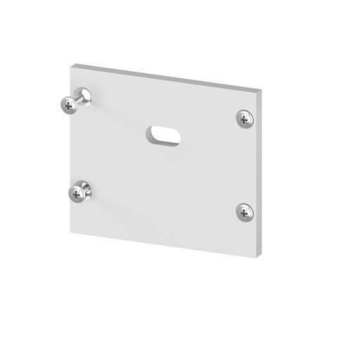 Aluminiowa zaślepka z otworem - srebrna Aluminiowa zaślepka z otworem - srebrna