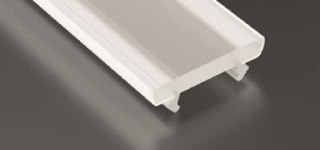 Klosz TERRA mleczny PC - 1 metr - do profilu aluminiowego typ TERRA