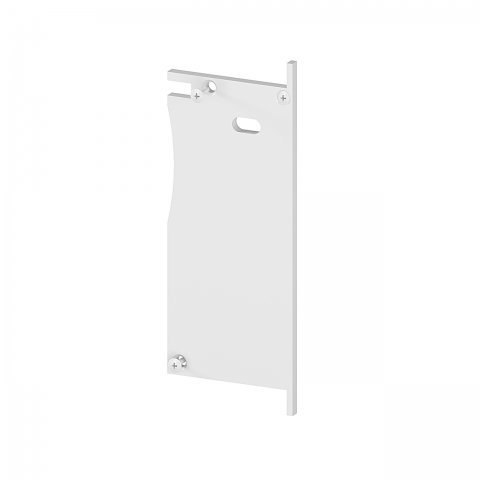 Lewa zaślepka aluminiowa z otworem P26-1 - biała Lewa zaślepka aluminiowa z otworem P26-1 - biała