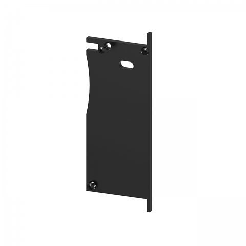Lewa zaślepka aluminiowa z otworem P26-1 - czarna Lewa zaślepka aluminiowa z otworem P26-1 - czarna