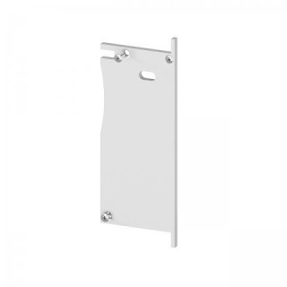 Lewa zaślepka aluminiowa z otworem P26-1 - srebrna