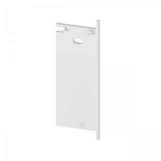Lewa zaślepka aluminiowa z otworem P26-2 - biała