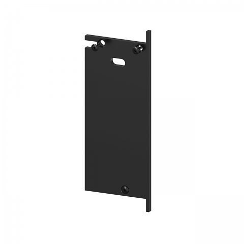 Lewa zaślepka aluminiowa z otworem P26-2 - czarna Lewa zaślepka aluminiowa z otworem P26-2 - czarna