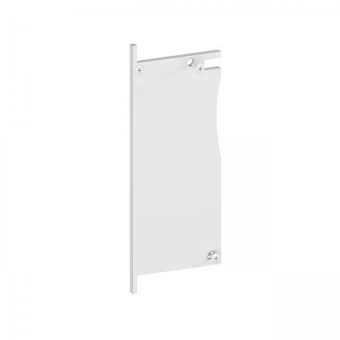 Prawa zaślepka aluminiowa bez otworu P26-1 - biała Prawa zaślepka aluminiowa bez otworu P26-1 - biała