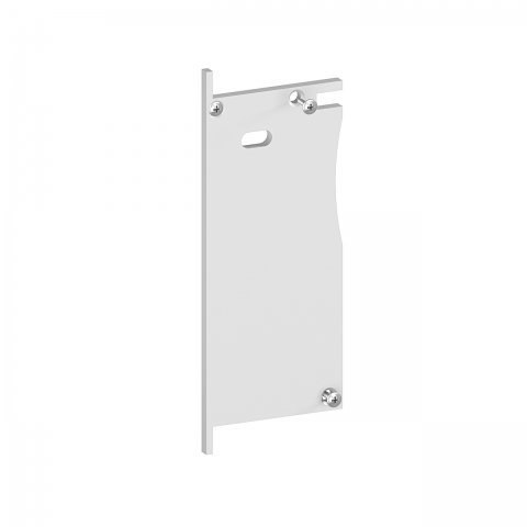 Prawa zaślepka aluminiowa z otworem P26-1 - srebrna Prawa zaślepka aluminiowa z otworem P26-1 - srebrna