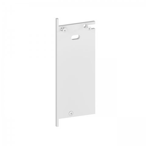 Prawa zaślepka aluminiowa z otworem P26-2 - biała Prawa zaślepka aluminiowa z otworem P26-2 - biała