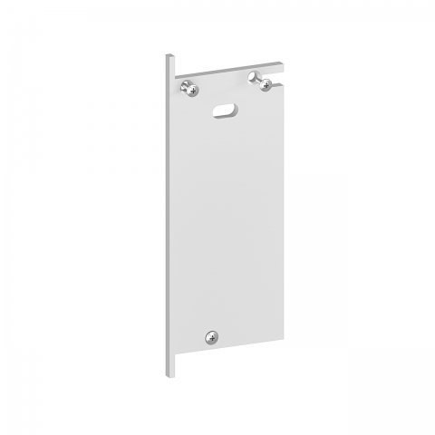 Prawa zaślepka aluminiowa z otworem P26-2 - srebrna Prawa zaślepka aluminiowa z otworem P26-2 - srebrna
