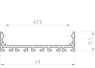 Profil LED aluminiowy nawierzchniowy P20-1 biały - 1m