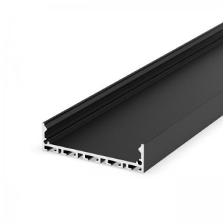 Profil LED aluminiowy nawierzchniowy P20-1 czarny - 1m