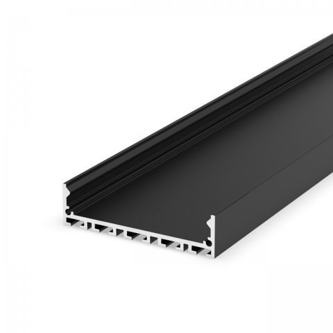 Profil LED aluminiowy nawierzchniowy P20-1 czarny - 1m Profil LED aluminiowy nawierzchniowy P20-1 czarny - 1m