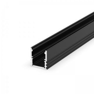 Profil LED nawierzchniowy P25-3 czarny - 1m