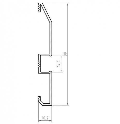 Profil LED przypodłogowy P16-1 biały - 2m Profil LED przypodłogowy P16-1 biały - 2m