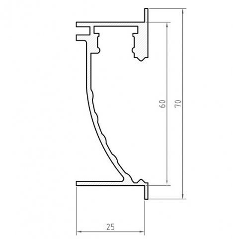 Profil LED przypodłogowy P26-2 srebrny - 2m Profil LED przypodłogowy P26-2 srebrny - 2m