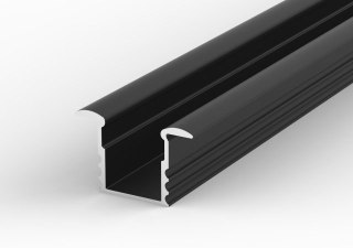 Profil LED wpuszczany P18-1 czarny - 1m