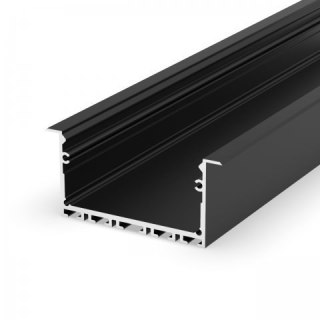 Profil LED wpuszczany P23-1 czarny - 1m