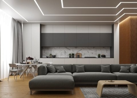 Profil LED wpuszczany P23-1 srebrny - 1m Profil LED wpuszczany P23-1 srebrny - 1m