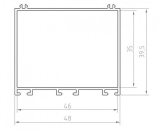 Profil aluminiowy LED P23-4 srebrny - 1m
