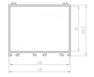Profil aluminiowy LED P23-4 srebrny - 2m