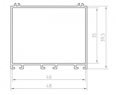 Profil aluminiowy LED P23-4 srebrny - 2m Profil aluminiowy LED P23-4 srebrny - 2m
