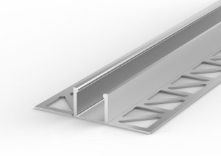 Profil aluminiowy wpuszczany LED P17-2 srebrny - 1m