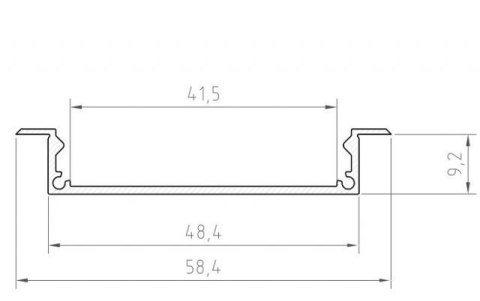 Profil architektoniczny P21-1 czarny - 1m Profil architektoniczny P21-1 czarny - 1m