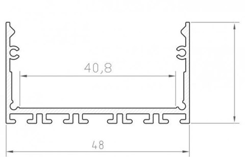 Profil architektoniczny P23-3 czarny - 1m Profil architektoniczny P23-3 czarny - 1m