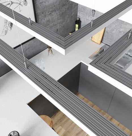 Profil architektoniczny P23-3 srebrny - 2m Profil architektoniczny P23-3 srebrny - 2m