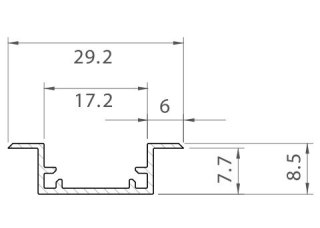 Profil hermetyczny LED P11-2 biały - 1m