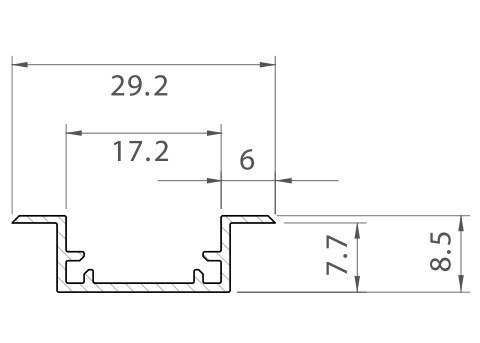 Profil hermetyczny LED P11-2 biały - 1m Profil hermetyczny LED P11-2 biały - 1m