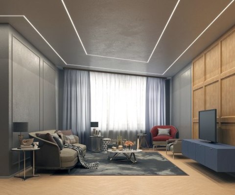 Profil podtynkowy LED P14-2 biały - 1m