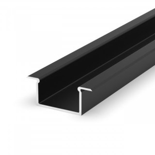 Profil podtynkowy LED P14-2 czarny - 1m