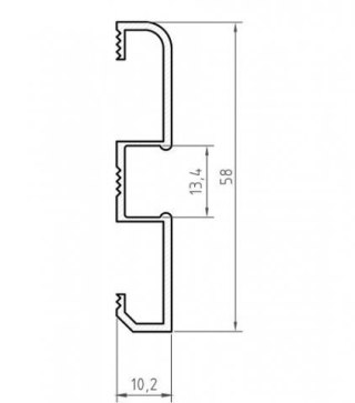 Profil przypodłogowy LED P15-1 biały - 1m