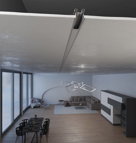 Profil wpuszczany LED P22-1 biały - 1m Profil wpuszczany LED P22-1 biały - 1m