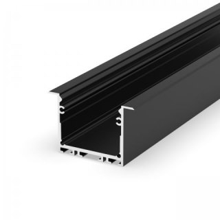 Profil wpuszczany LED P22-1 czarny - 1m