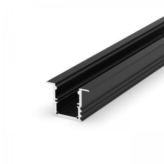 Profil wpuszczany LED P25-1 czarny - 2m