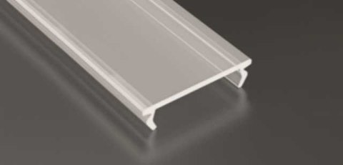Klosz Double mrożony - 1 metr - do profilu aluminiowego Klosz Double mrożony - 1 metr - do profilu aluminiowego