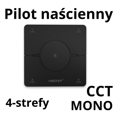 Panel naścienny MONO/CCT K0S-B czarny 4-strefowy