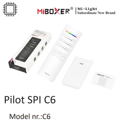 Pilot C6 do Taśm LED cyfrowych z uchwytem Magnetycznym biały C6-W Miboxer