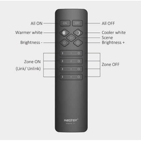 Pilot miboxer C1 mono cct 4 strefowy czarny