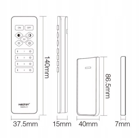 Pilot miboxer C1 mono cct 4 strefowy czarny