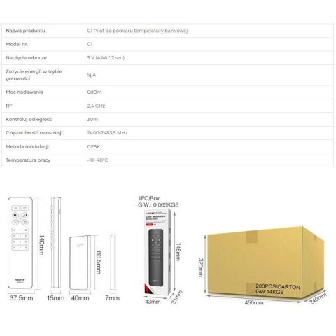 Pilot miboxer C1 mono cct 4 strefowy czarny