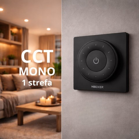 Pilot naścienny LED K3-B czarny MONO/CCT 1-strefowy