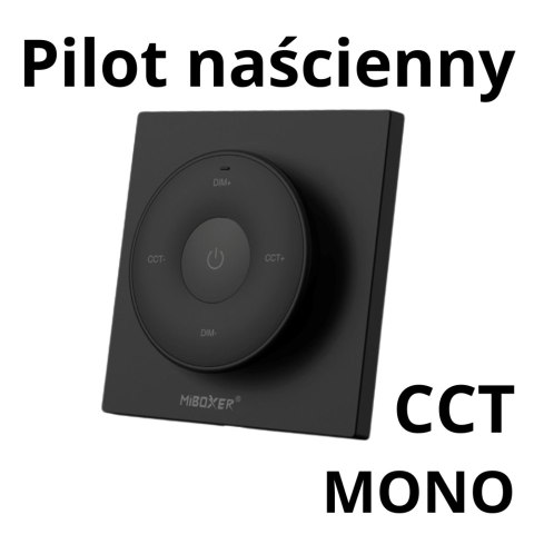 Pilot naścienny do taśm LED MONO i CCT K2-B czarny 1-strefowy