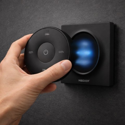 Pilot naścienny do taśm LED MONO i CCT K2-B czarny 1-strefowy