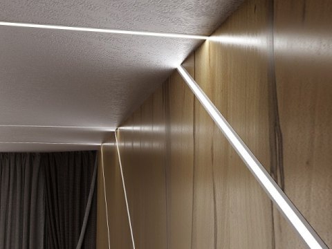 Profil LED wpuszczany P18-2 srebrny - 1m