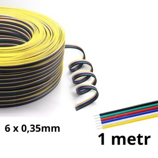 Przewód do taśm Led RGB CCT 6 x 0,35mm