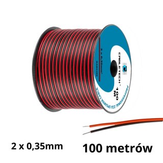 Przewód do taśm Led dwużyłowy 2x0,35mm - rolka 100 metrów