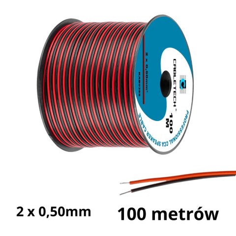 Przewód do taśm Led dwużyłowy 2x0,50mm - rolka 100 metrów