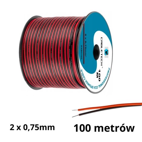 Przewód do taśm Led dwużyłowy 2x0,75mm - rolka 100 metrów