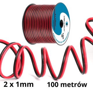 Przewód do taśm Led dwużyłowy 2x1mm - rolka 100 metrów